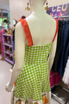 Mixed Fruit & Green Gingham Dorothy Short Dress - Custom design by SFH