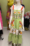 Mixed Fruit & Green Gingham Dorothy Short Dress - Custom design by SFH