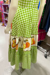 Mixed Fruit & Green Gingham Dorothy Short Dress - Custom design by SFH